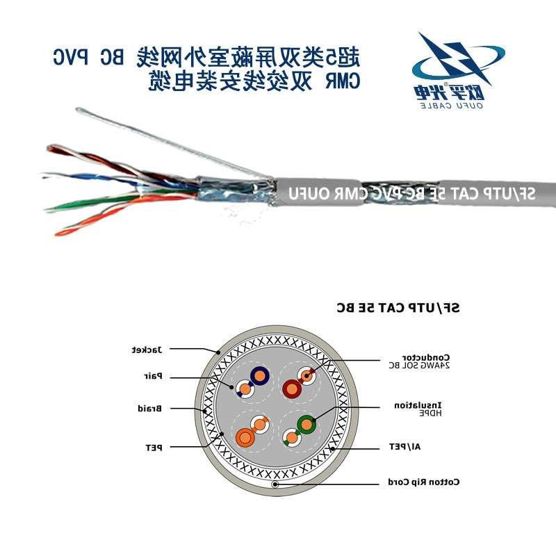 湘潭市SF / UTP CAT 5E BC PVC CMR双绞线安装电缆